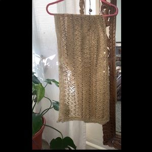 Gold sequins dupatta